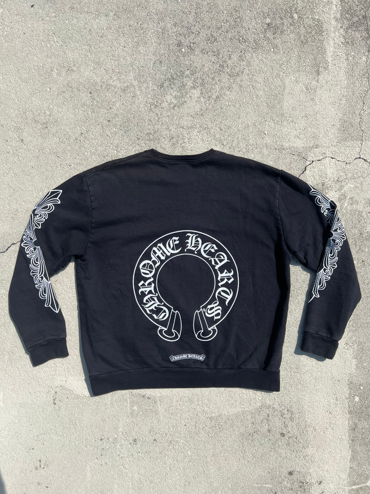 Chrome Hearts Floral Horseshoe Crewneck