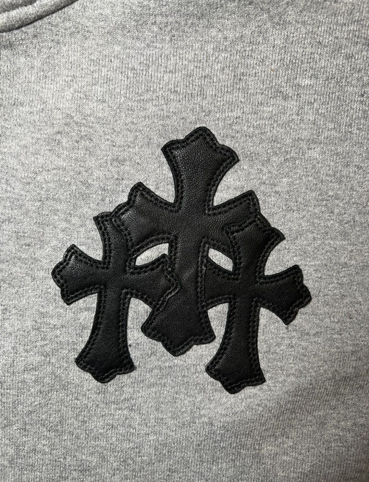 Chrome Hearts cross quarter zip